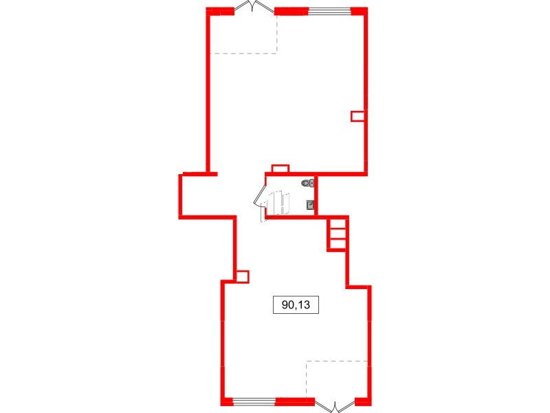 Помещение в ЖК Аквилон Янино, 90.13 м², 1 этаж