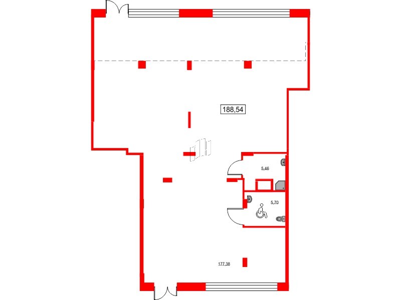 Помещение в ЖК ID Светлановский, 189.2 м², 1 этаж