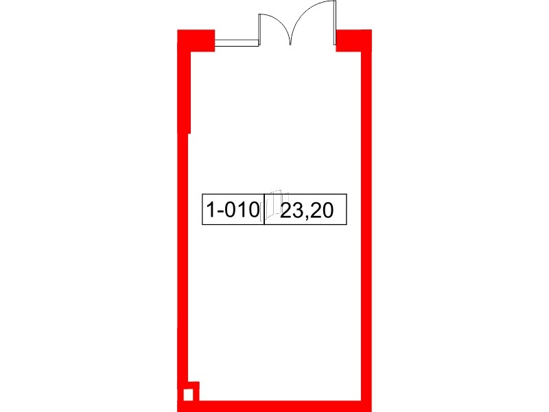 Помещение в ЖК А101Лаголово, 23.2 м², 1 этаж