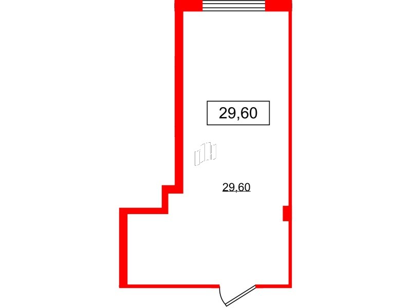Помещение в ЖК VALO, 29.6 м², 2 этаж