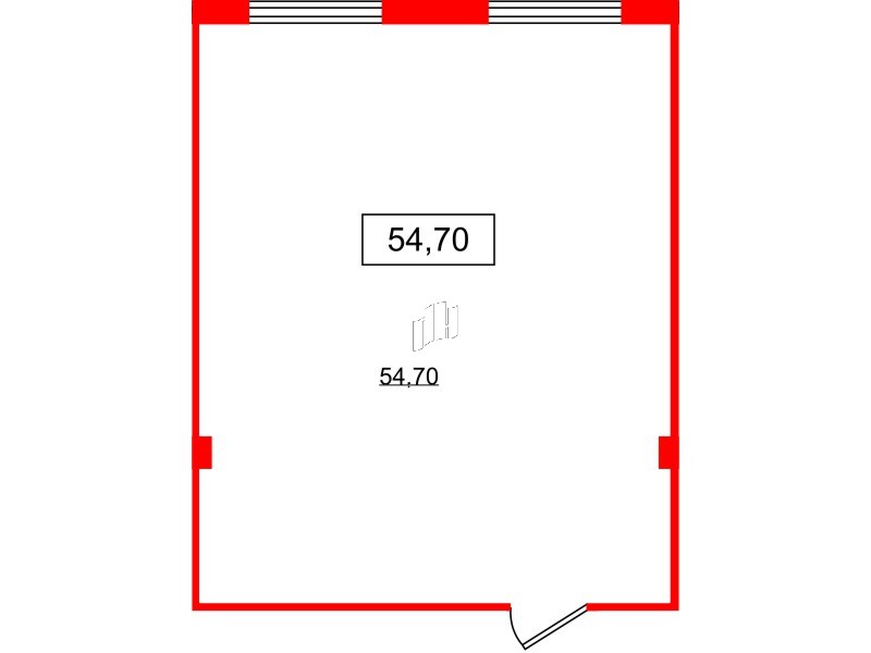 Помещение в ЖК VALO, 54.7 м², 2 этаж