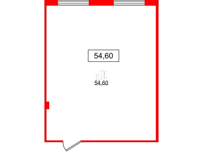 Помещение в ЖК VALO, 54.6 м², 2 этаж