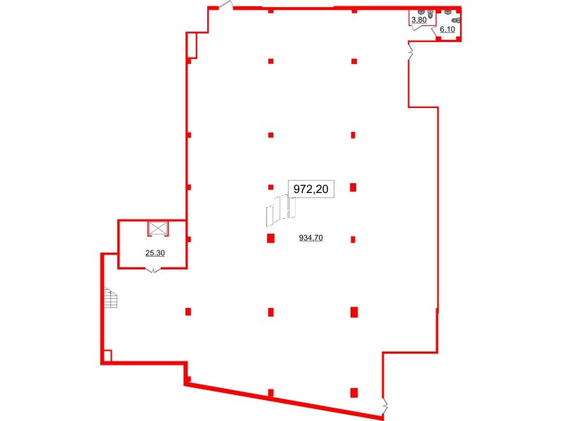 Помещение в ЖК БЦ INSIDE, 972.2 м²