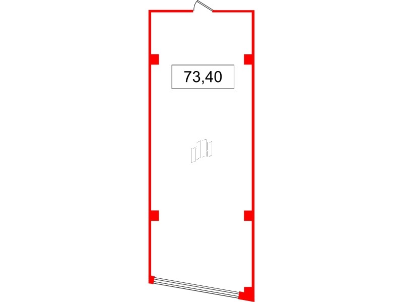 Помещение в ЖК БЦ INSIDE, 73.4 м², 5 этаж