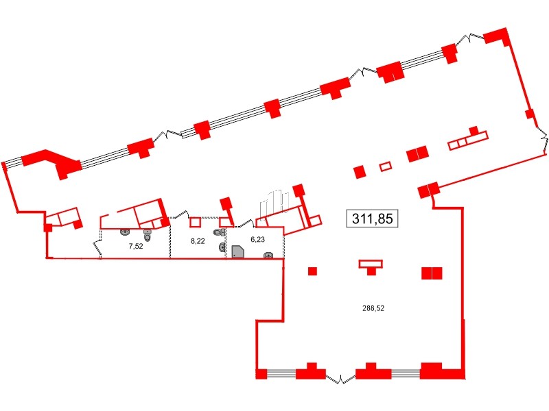 Помещение в ЖК Вольта, 311.85 м², 1 этаж