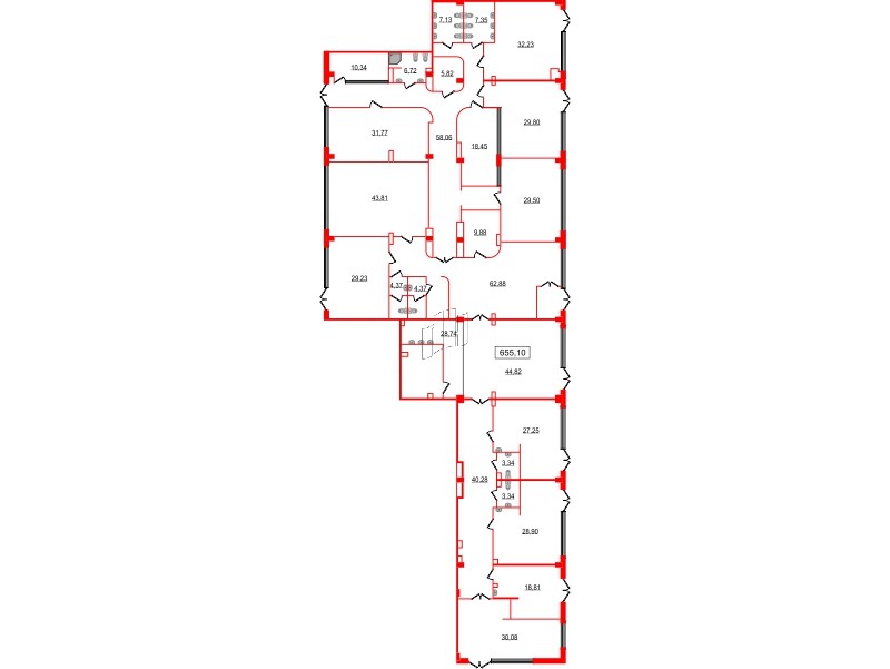Помещение в ЖК Берег. Курортный, 655.1 м², 1 этаж