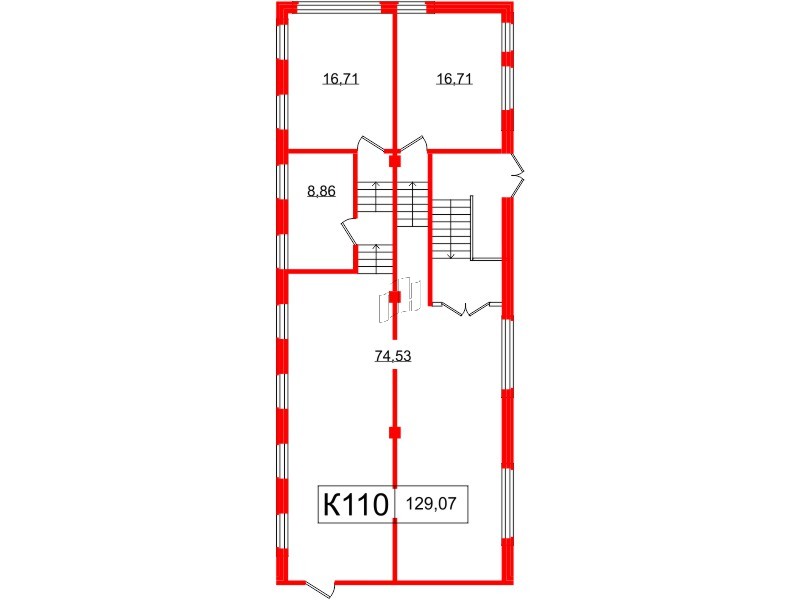 Помещение в ЖК Клубный дом Лиговский,127, 129.07 м², 1 этаж