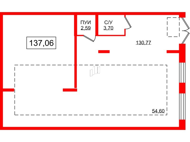 Помещение в ЖК NEWПИТЕР, 137.06 м², 1 этаж