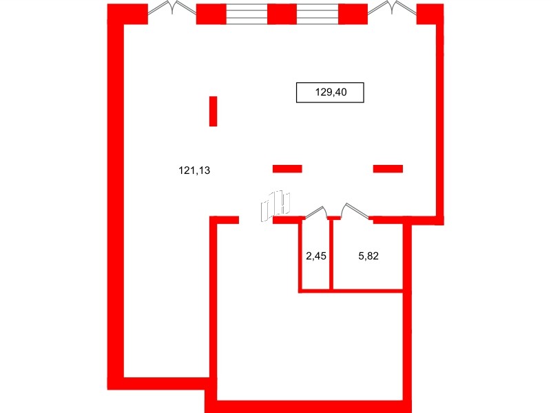Помещение в ЖК NEWПИТЕР, 129.4 м², 1 этаж