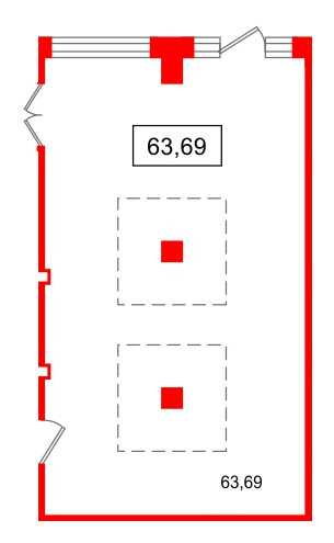 Помещение в ЖК Апарт-отель Well Балтийская, 63.69 м², 1 этаж