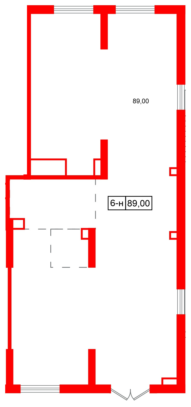 Помещение в ЖК Октябрьская набережная, 89 м², 1 этаж