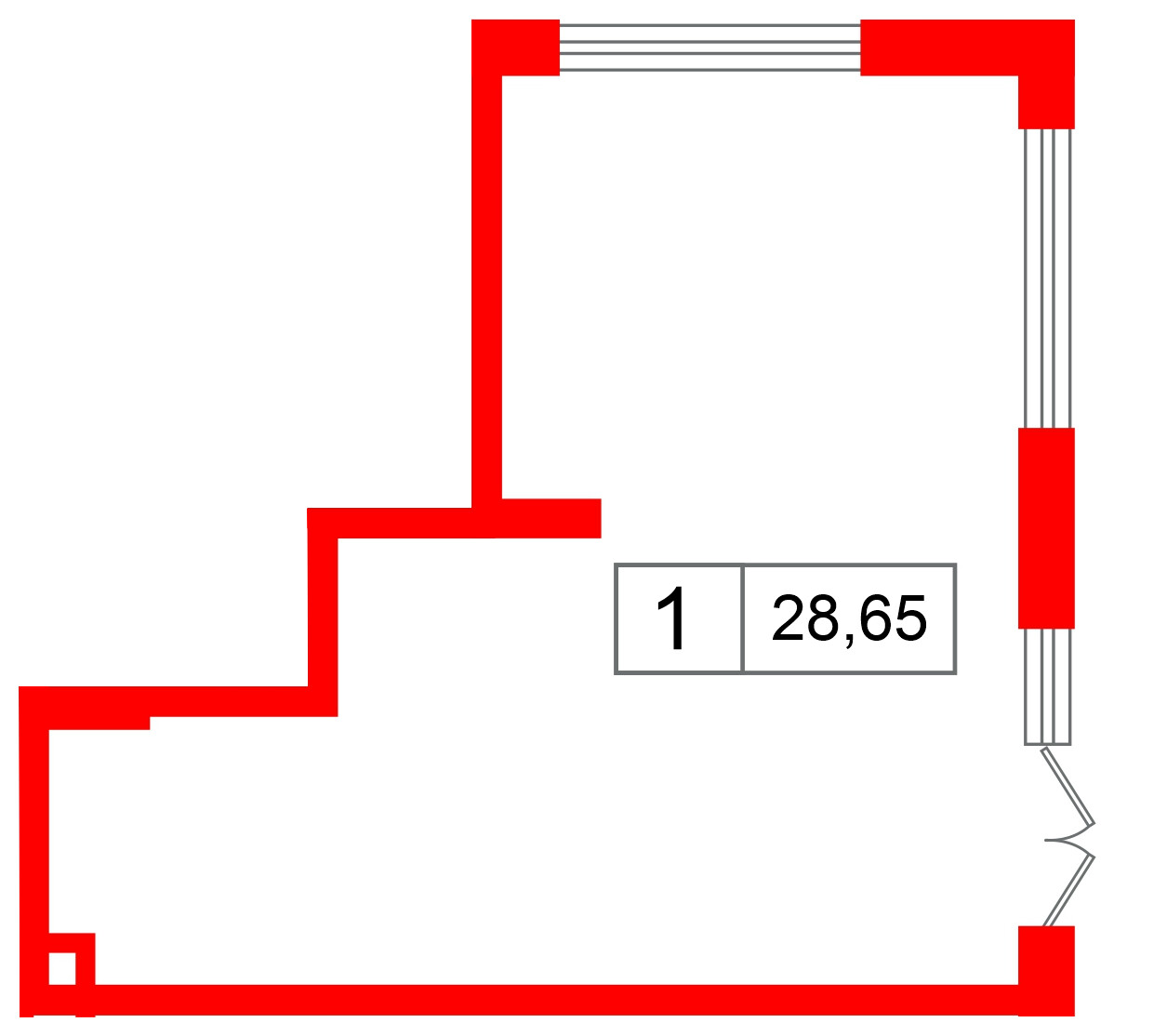 Помещение в ЖК А101Лаголово, 28.65 м², 1 этаж