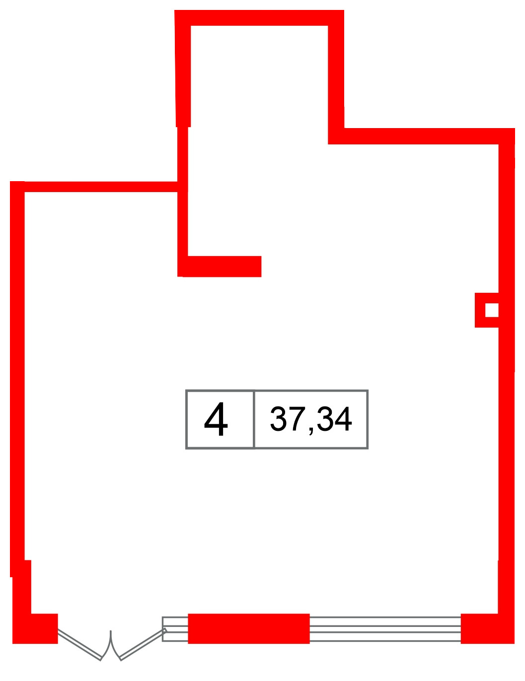 Помещение в ЖК А101Лаголово, 37.34 м², 1 этаж
