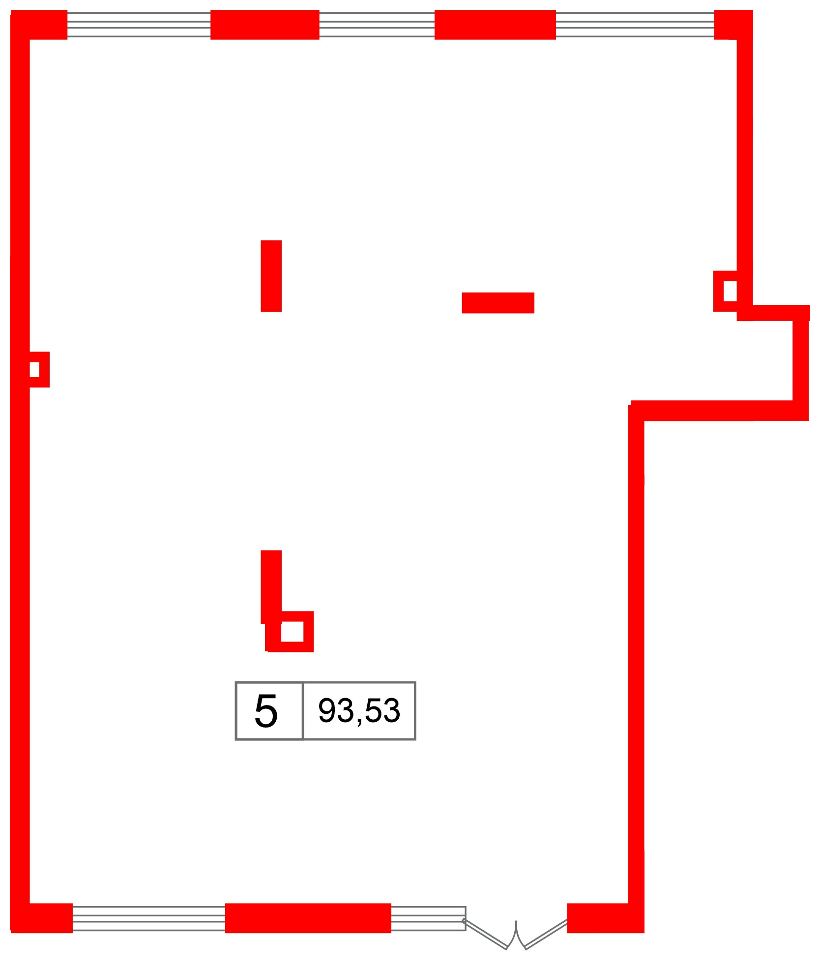 Помещение в ЖК А101Лаголово, 93.53 м², 1 этаж