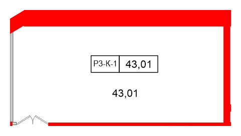Помещение в ЖК Моско, 43.01 м², 3 этаж