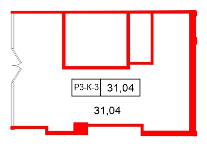 Помещение в ЖК Моско, 31.04 м², 3 этаж