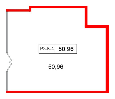 Помещение в ЖК Моско, 50.96 м², 3 этаж