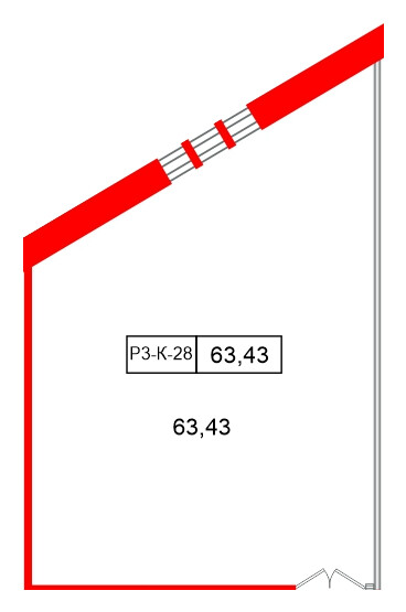 Помещение в ЖК Моско, 63.43 м², 3 этаж