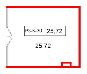 Помещение в ЖК Моско, 25.72 м², 3 этаж