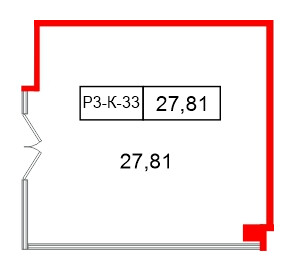 Помещение в ЖК Моско, 27.81 м², 3 этаж