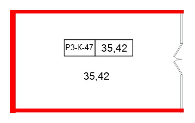 Помещение в ЖК Моско, 35.42 м², 3 этаж