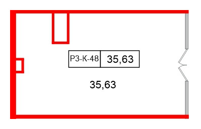 Помещение в ЖК Моско, 35.63 м², 3 этаж
