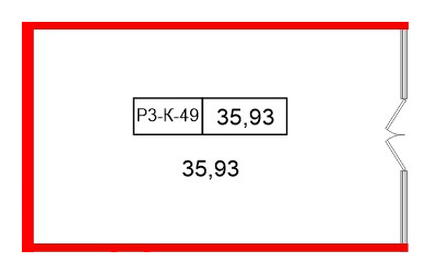 Помещение в ЖК Моско, 35.93 м², 3 этаж