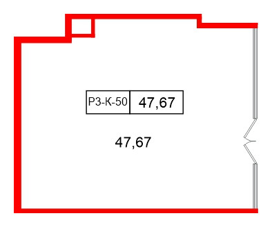 Помещение в ЖК Моско, 47.67 м², 3 этаж