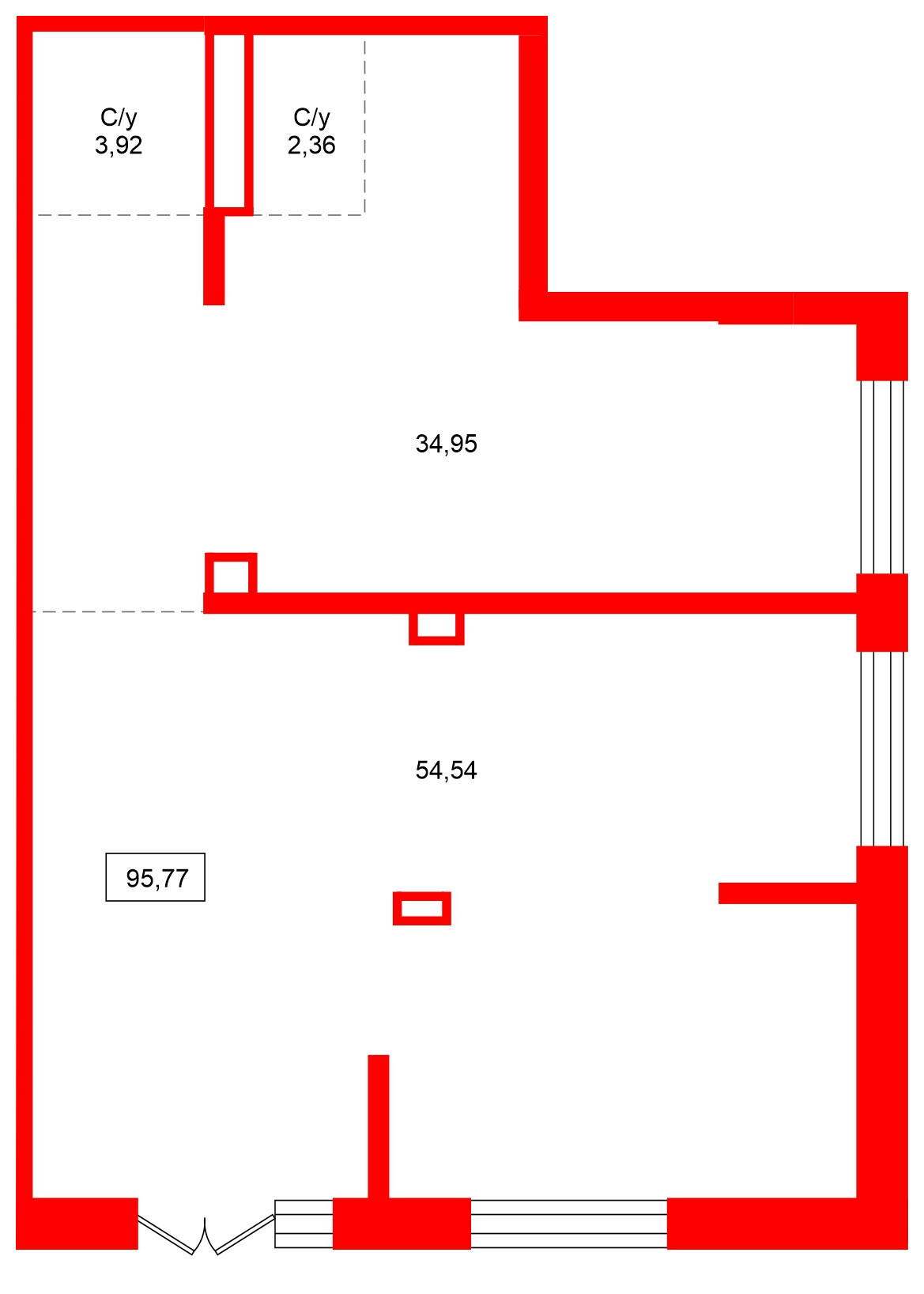 Помещение в ЖК Аквилон VERBA, 95.77 м², 1 этаж