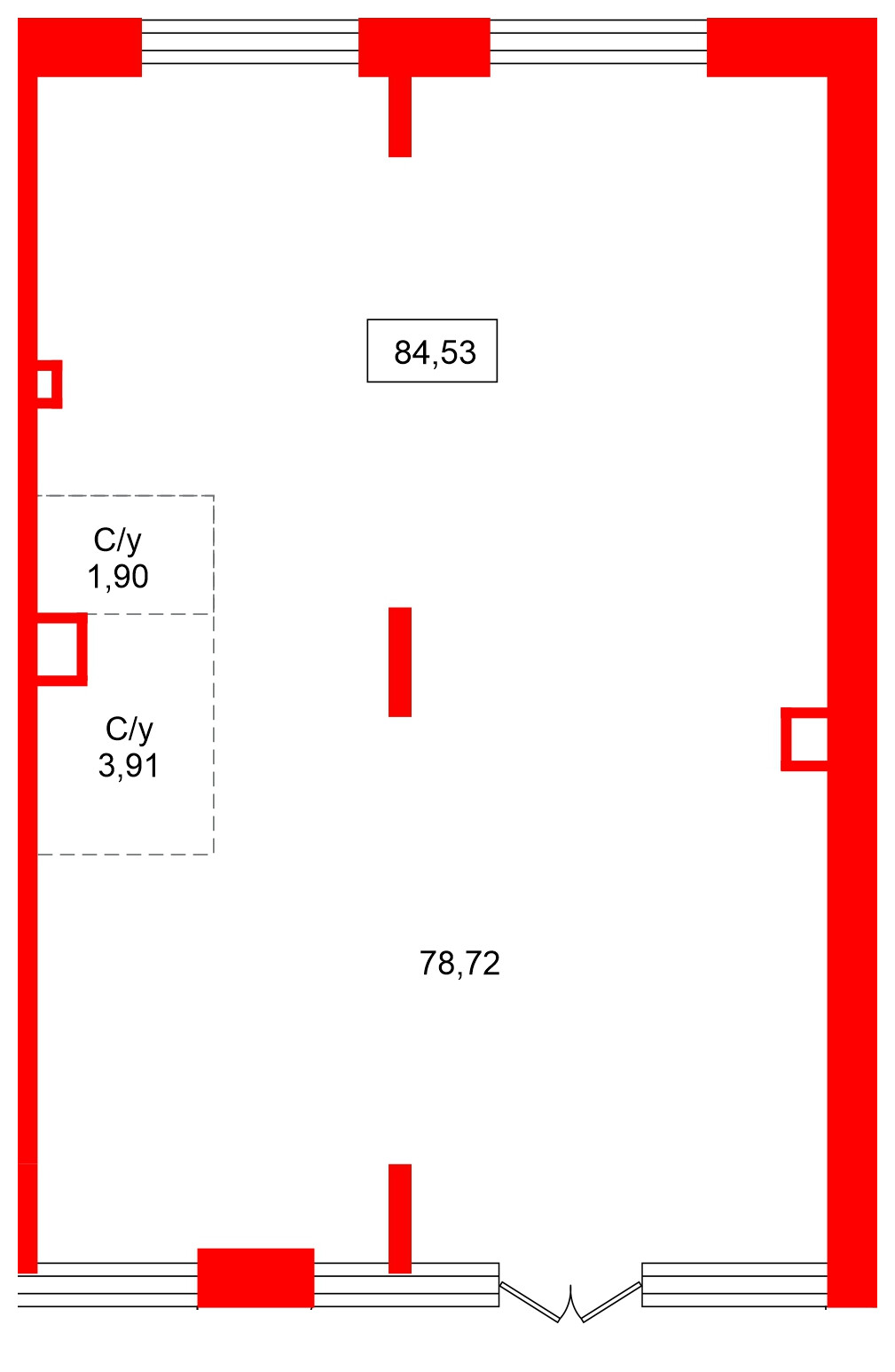Помещение в ЖК Аквилон VERBA, 84.53 м², 1 этаж