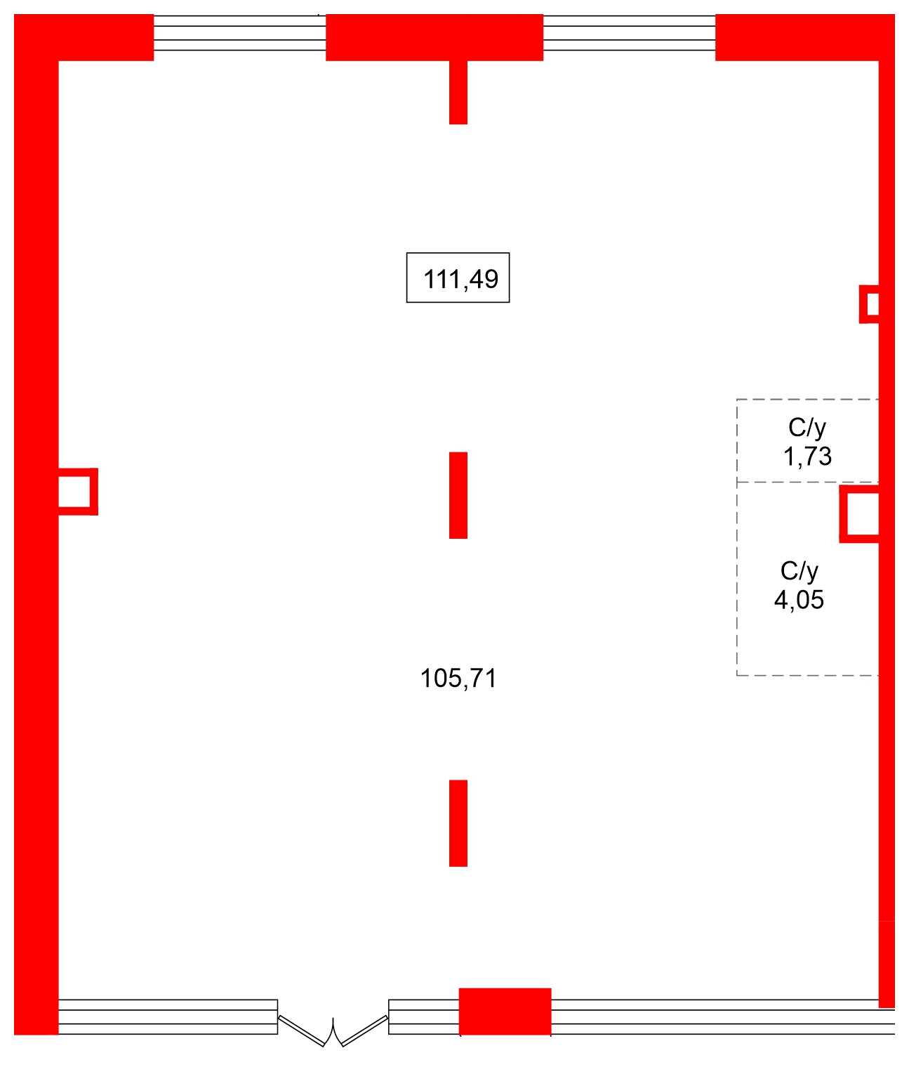Помещение в ЖК Аквилон VERBA, 111.49 м², 1 этаж