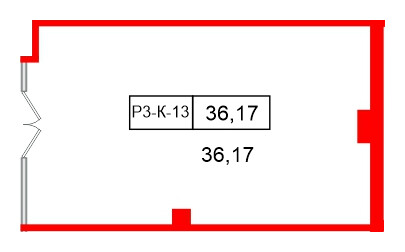 Помещение в ЖК Моско, 36.17 м², 3 этаж
