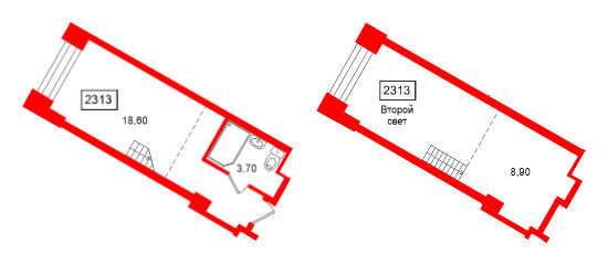 Планировка — — квартира, 31,2 м² в ЖК «МФК Авеню на Карповке»