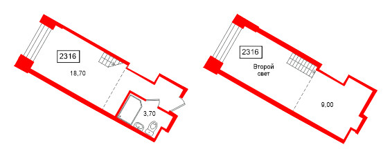 Планировка — — квартира, 31,4 м² в ЖК «МФК Авеню на Карповке»