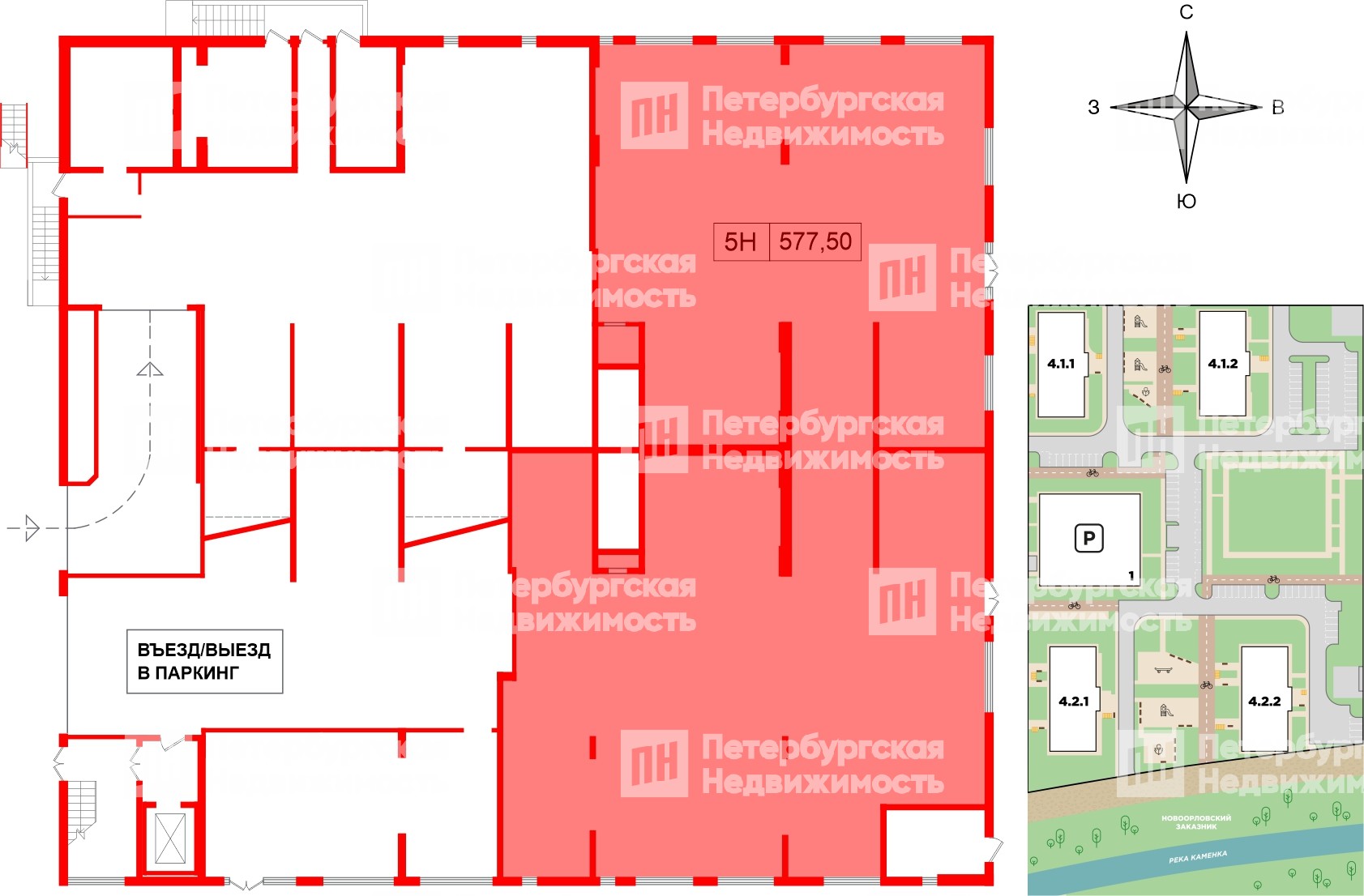Помещение в ЖК FRIENDS, 577.5 м², 1 этаж