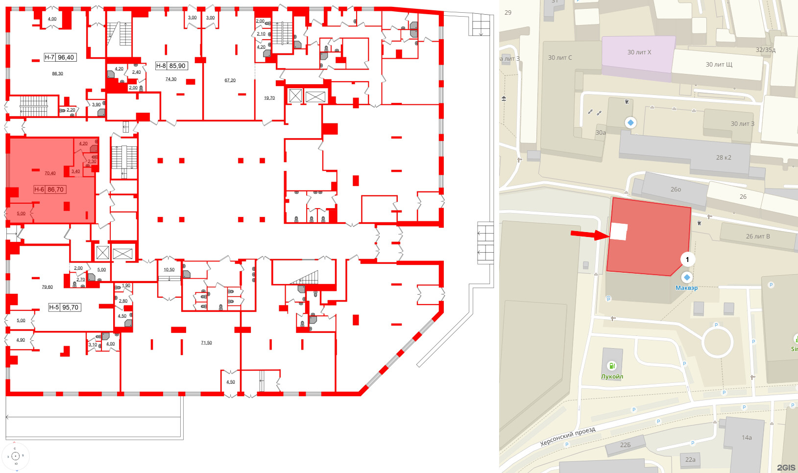 Помещение в ЖК VIDI, 86.7 м², 1 этаж