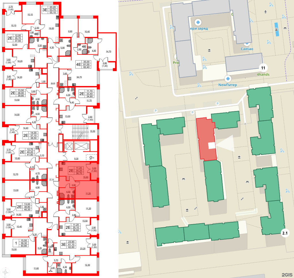 Квартира в ЖК NEWПИТЕР, 1 комнатная, 36.7 м², 8 этаж