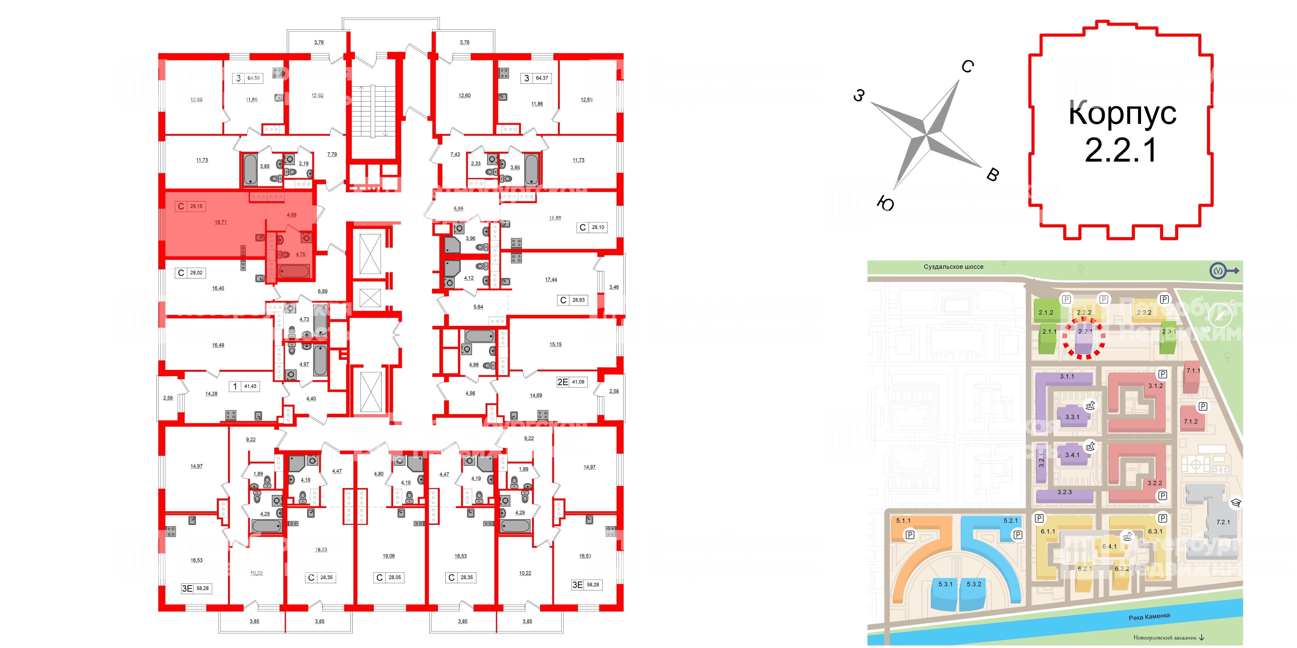 Квартира в ЖК 'OKLA', студия, 28.15 м², 18 этаж
