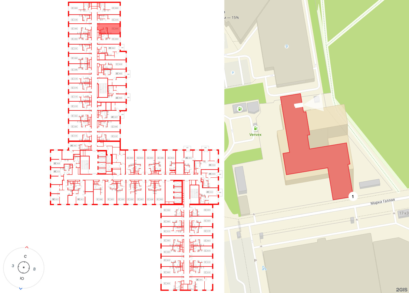 Апартаменты в ЖК «Апартаменты СААН», студия, 24.04 м², 10 этаж