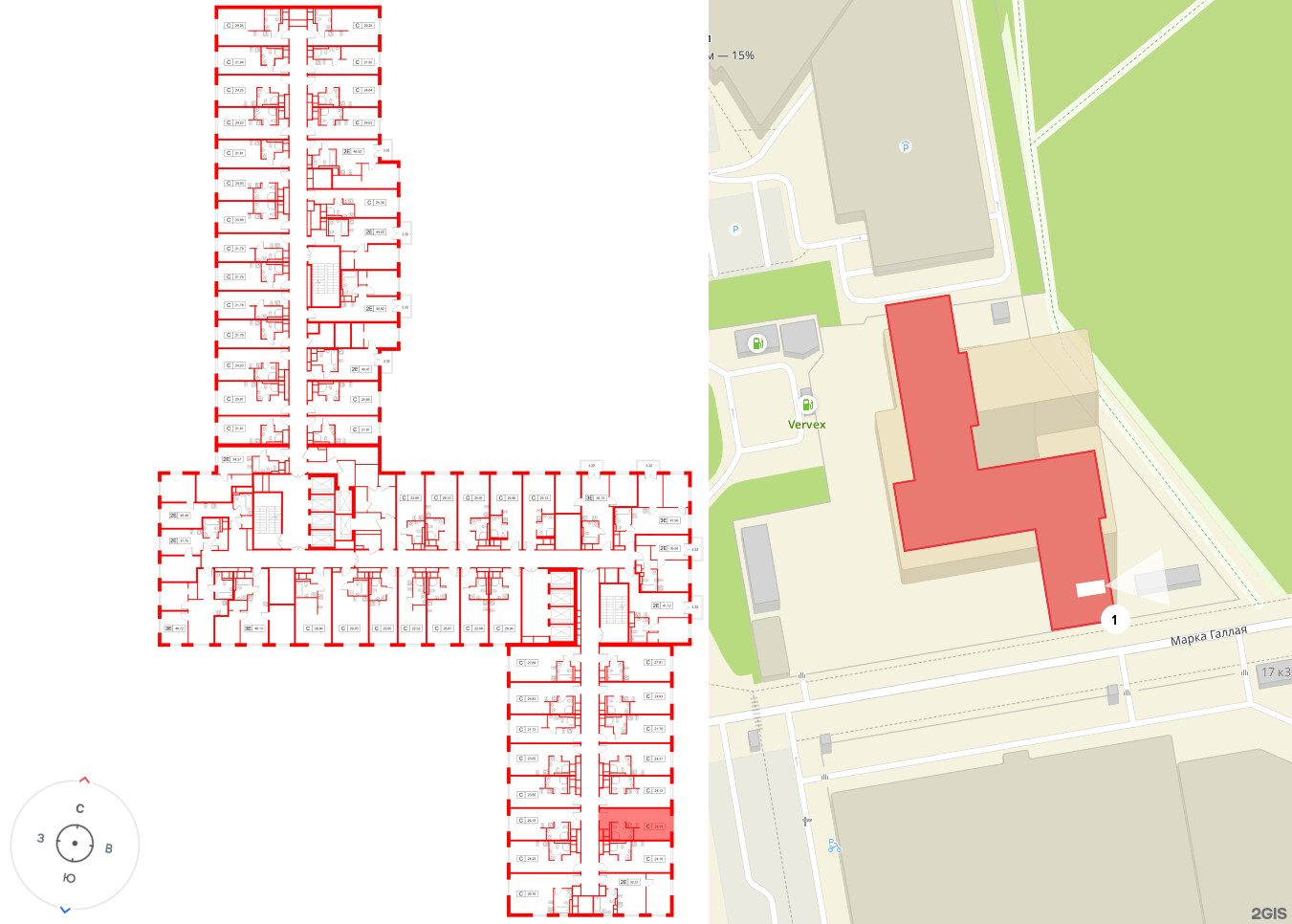 Апартаменты в ЖК «Апартаменты СААН», студия, 24.19 м², 14 этаж