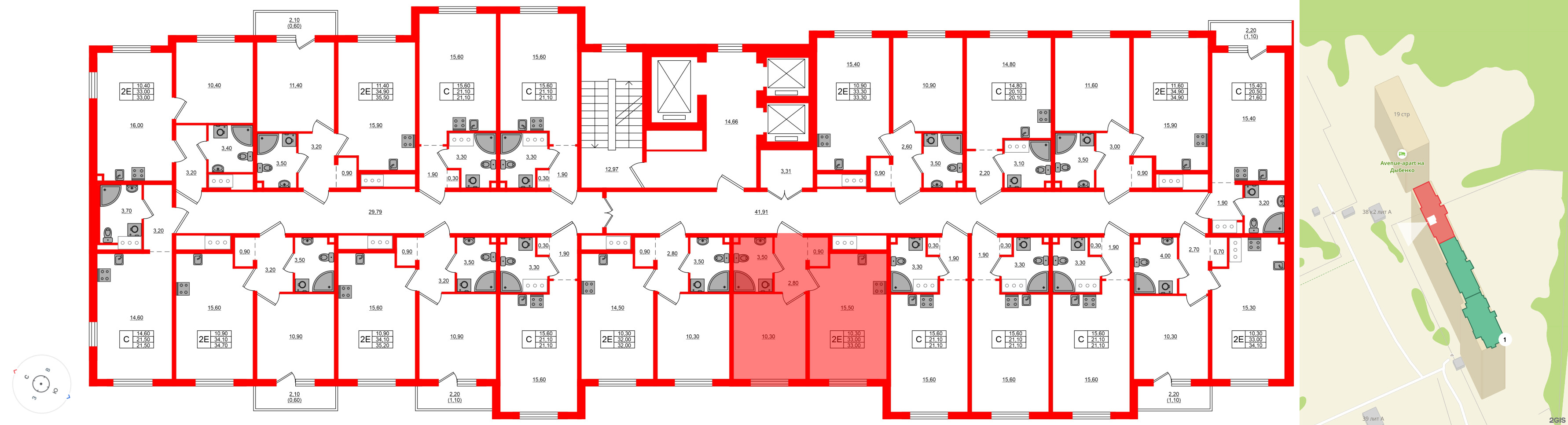 Квартира в ЖК Дыбенко Парк, 1 комнатная, 33 м², 7 этаж