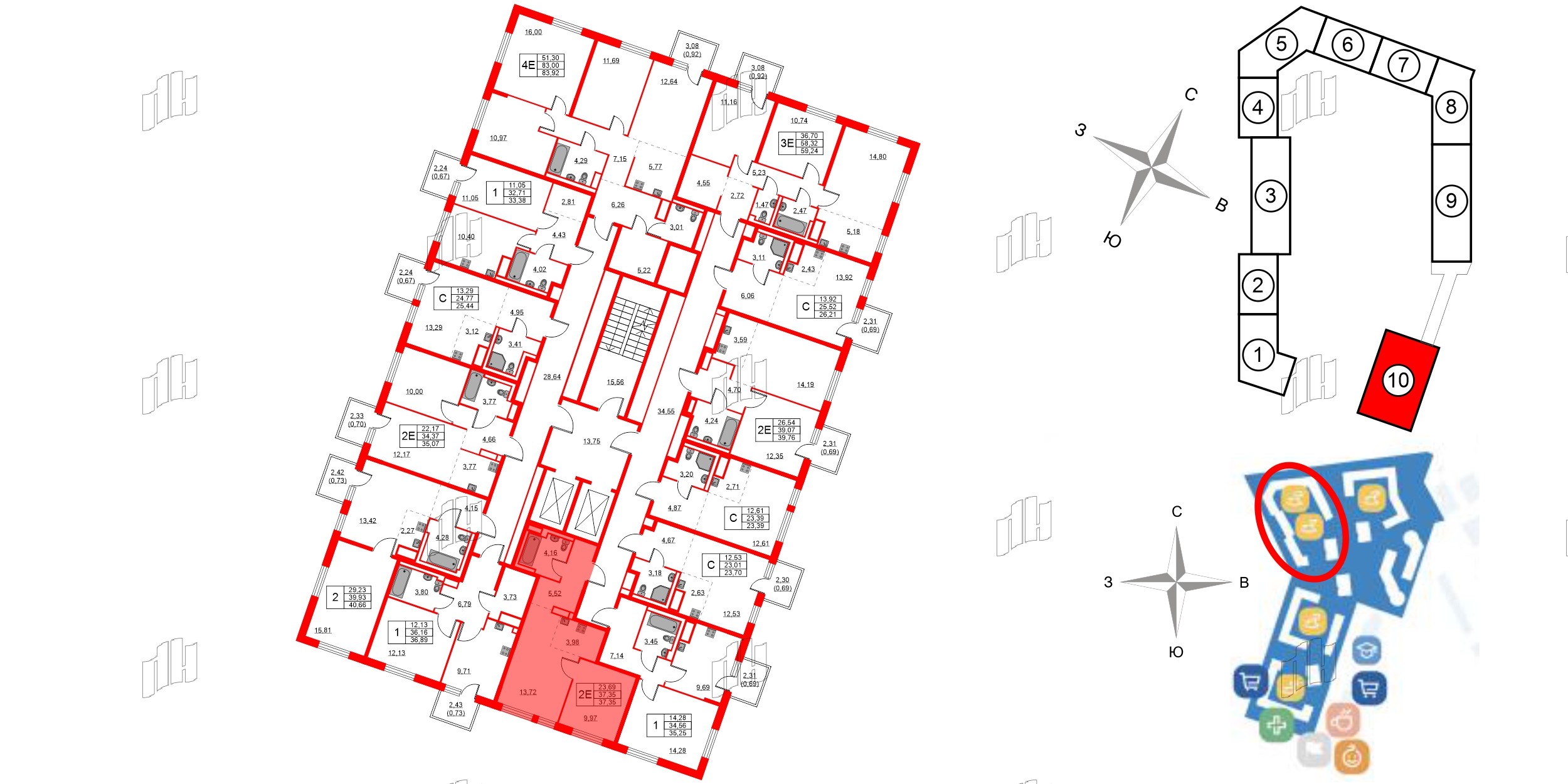 Квартира в ЖК Квартал Лаголово, 1 комнатная, 37.35 м², 7 этаж