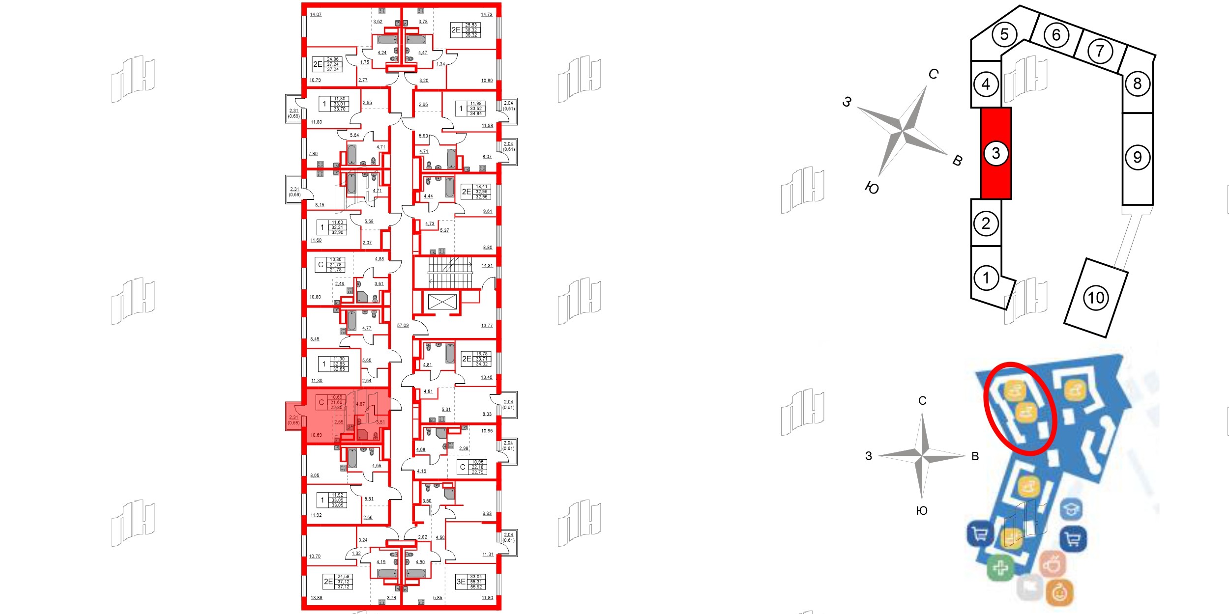 Квартира в ЖК Квартал Лаголово, студия, 22.35 м², 7 этаж