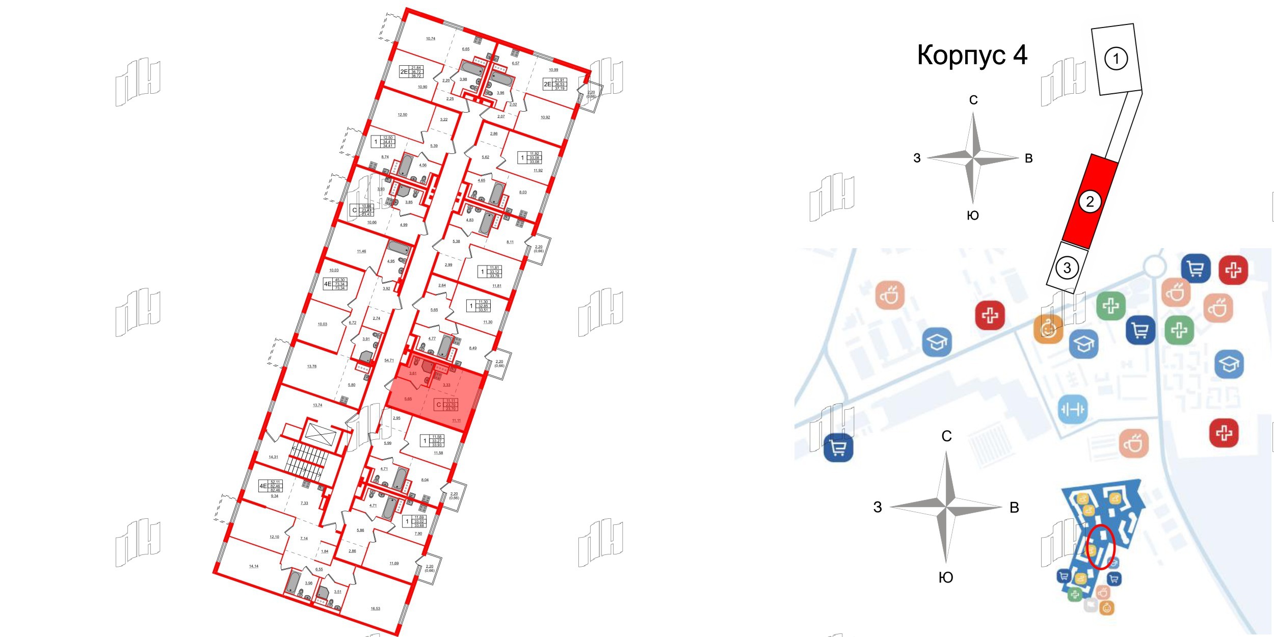 Квартира в ЖК Квартал Лаголово, студия, 23.7 м², 5 этаж