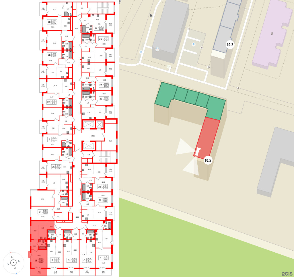 Квартира в ЖК «ЛесART», 1 комнатная, 39.25 м², 5 этаж