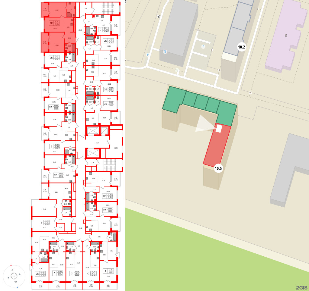 Квартира в ЖК «ЛесАрт», 2 комнатная, 62 м², 11 этаж