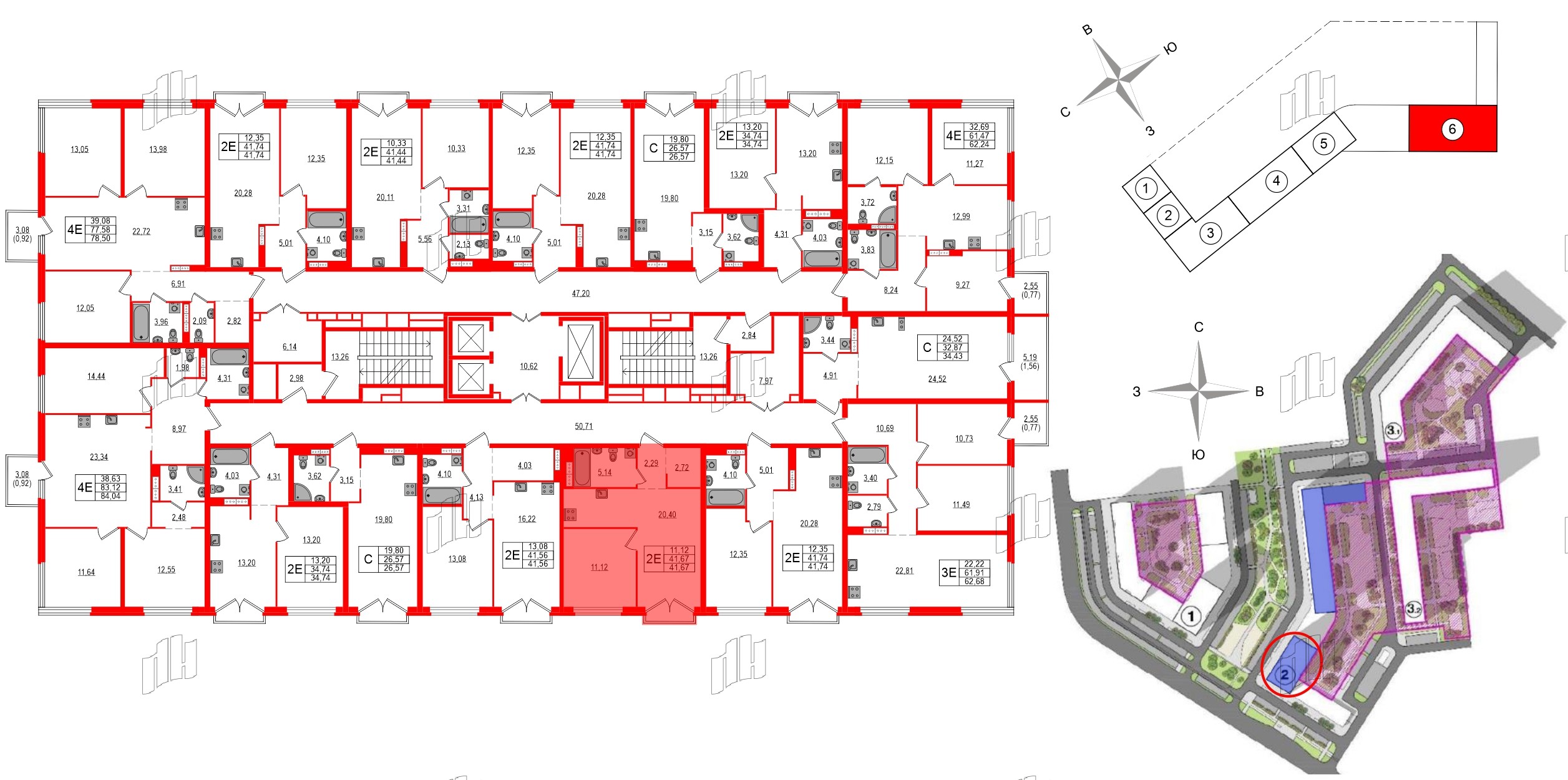 Квартира в ЖК Максималист, 1 комнатная, 41.67 м², 17 этаж