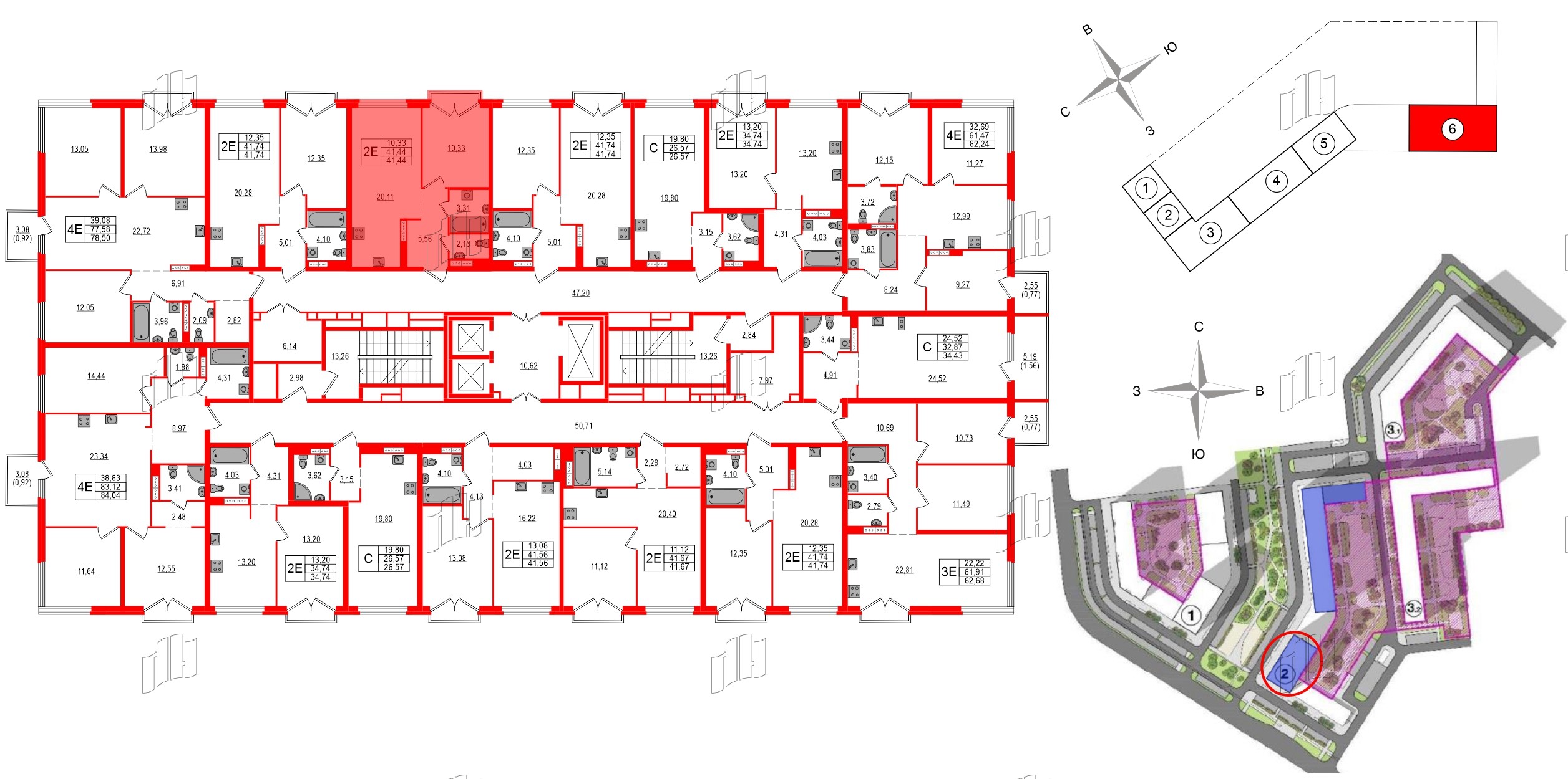 Квартира в ЖК Максималист, 1 комнатная, 41.44 м², 16 этаж