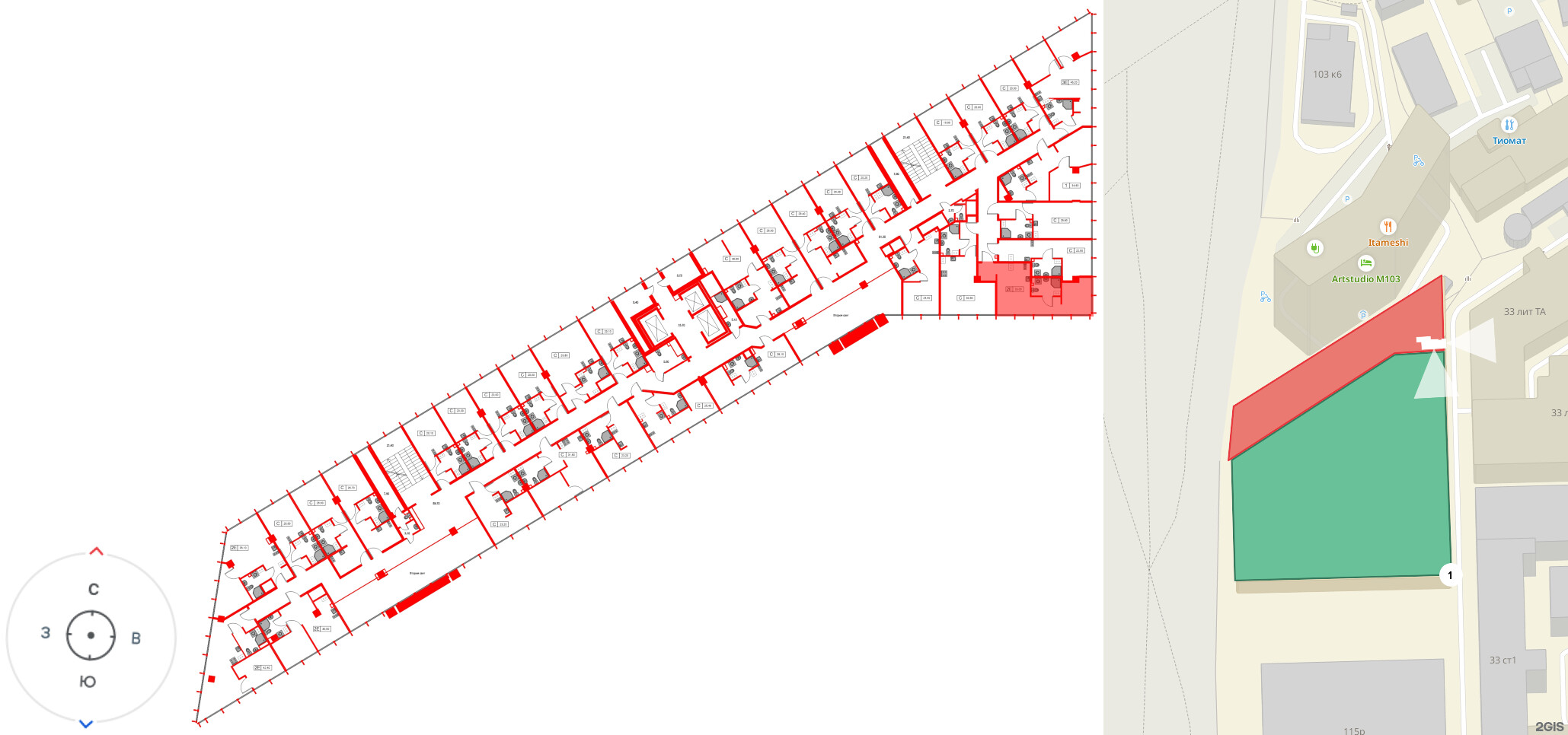 Апартаменты в ЖК Апарт-отель «МОСКО», 1 комнатные, 33 м², 4 этаж