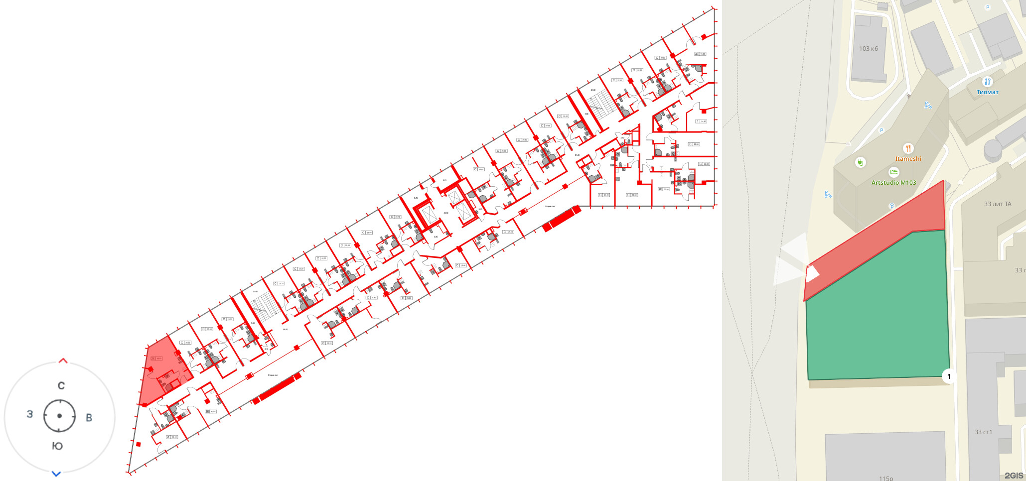 Апартаменты в ЖК Апарт-отель «МОСКО», 1 комнатные, 35.1 м², 4 этаж